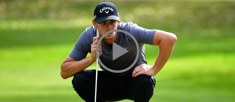 Thomas Pieters verliert während des Omega European Masters die Beherrschung und zerbricht seinen Putter. (Foto: Getty)