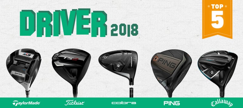 Die besten fünf Driver in diesem Jahr in einem Artikel. (Foto: TaylorMade, Titleist, Cobra, Ping und Callaway)