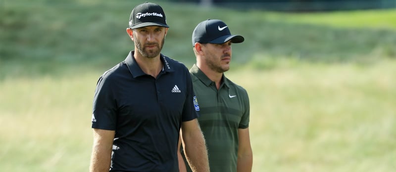 Eigentlich richtig gute Freunde, doch während des Ryder Cup gab es wohl ordentlich Stress zwischen Dustin Johnson und Brooks Koepka. (Foto: Getty)