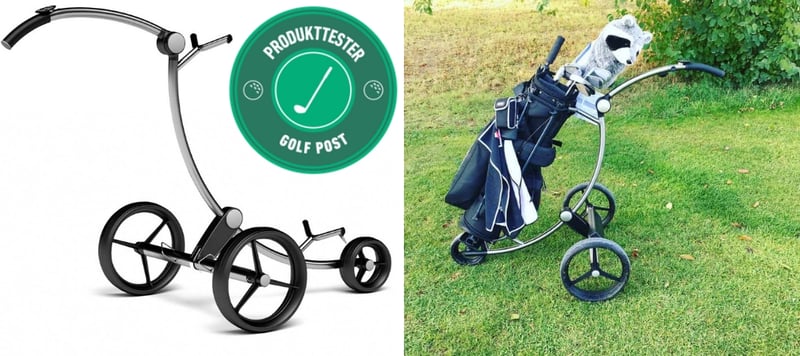 Unser Redakteur hat den GolfQuant 3E Elektro-Trolley ausgiebig getestet und nunmehr sein Urteil gefällt. (Foto: GolfQuant / Golf Post)