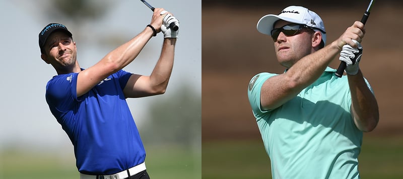 Marcel Schneider (l) und Philipp Mejow erwischten am dritten Tag des Challenge Tour Grand Final einen gebrauchten Tag. (Foto: Getty)