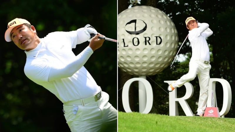 Außergewöhnlich, aber erfolgreich. Der Golfschwung von Hosung Choi. (Fotos: Twitter/@asiantourgolf)