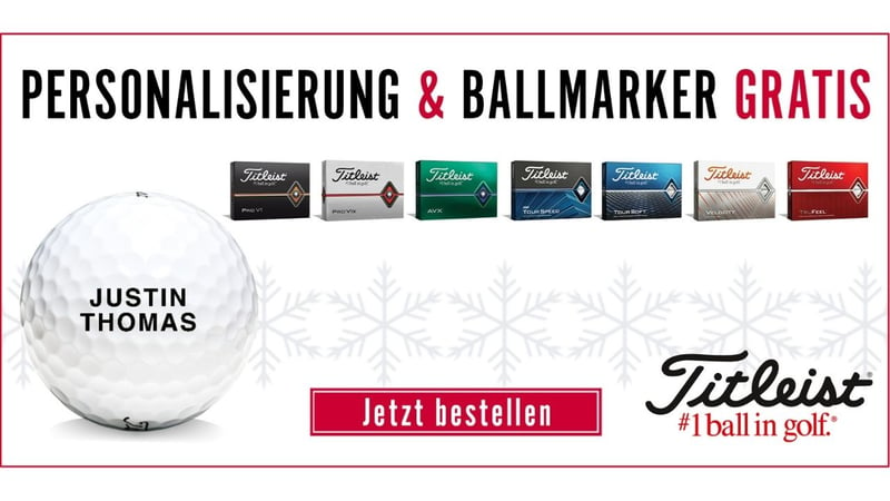 Zum Vorweihnachtszeit bietet Titleist Ihnen wieder personalisierte Bälle und einen Gratis-Ballmarker on top. (Foto: Titleist)