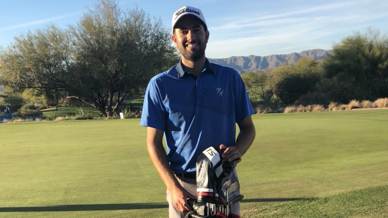 Mit geliehenen Schlägern spielte Cody Blick seine beste Runde bei der Web.com Tour Q-School. (Foto: Twitter.com/@PGATOURCanada)