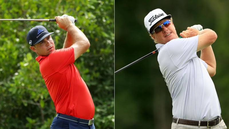 Gary Woodland (li.) und Charley Hoffman (re.) spielten an Tag 2 die beste Runde des Tages. (Foto: Getty)