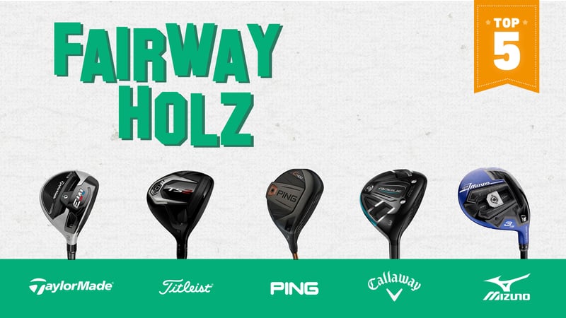 Die besten fünf Schläger in der Kategorie: Fairwayholz. (Foto: TaylorMade, Titleist, Ping, Callaway, Ping und Mizuno)