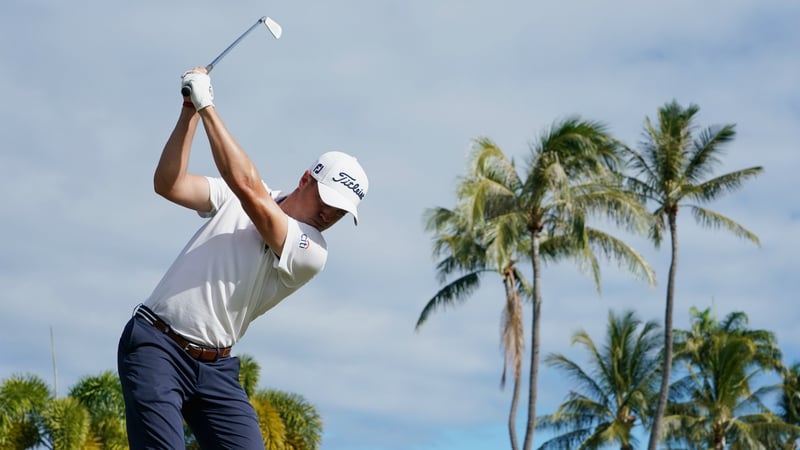 Justin Thomas glänzt mit zwei Eaglen bei der Sony Open der PGA Tour. (Foto: Getty