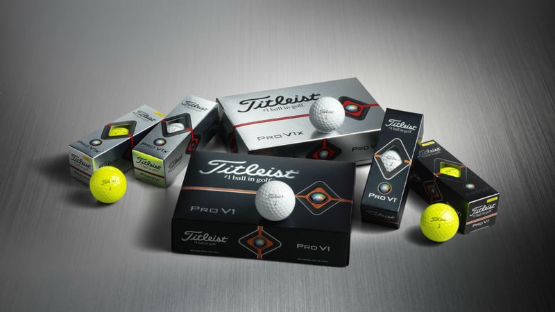 Erstmals auch in Gelb - die neuen Titleist Pro V1 und Pro V1x Golfbälle. (Foto: Titleist)