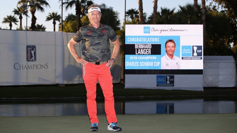 Bernhard Langer gewann 2018 bereist zum fünften Mal den Charles Schwab Cup. (Foto: Getty)