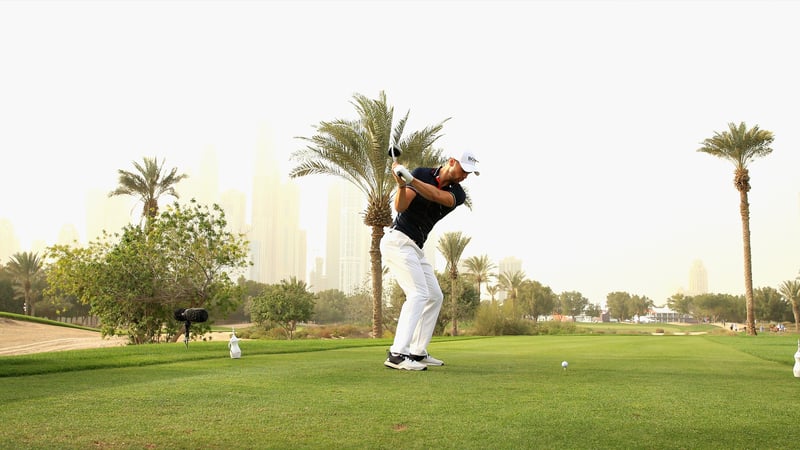 Martin Kaymer beim Start der ersten Runde der Omega Dubai Desert Classic auf der European Tour. (Foto: Getty)