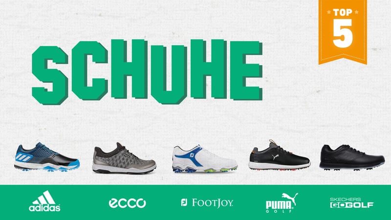 Golfschuhe haben immer mehr Technologien, die das Golfspiel vereinfachen sollen. (Foto: Ecco, FootJoy, Puma, Adidas und Skechers)