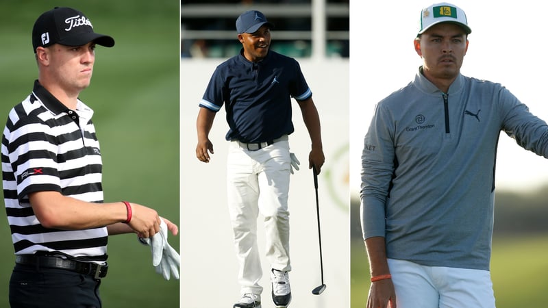 Das Führungstrio bei der Waste Management Phoenix Open: Justin Thomas, Harold Varner III und Rickie Fowler. (Foto: Getty)