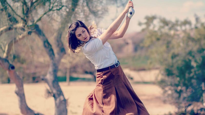 Sandra Gal erlebt Golf wie zur Anfangszeit der LPGA Tour. (Foto: Twitter.com/@TheSandraGal)