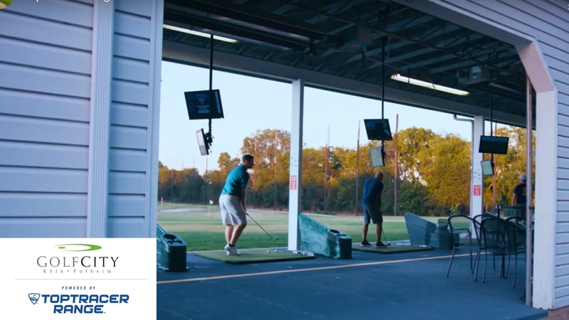 In GolfCity Köln Pulheim eröffnet die erste Driving Range Deutschlands mit Toptracer-Technologie.(Foto: Youtube/@GolfCity, GolfCity Köln Pulheim)