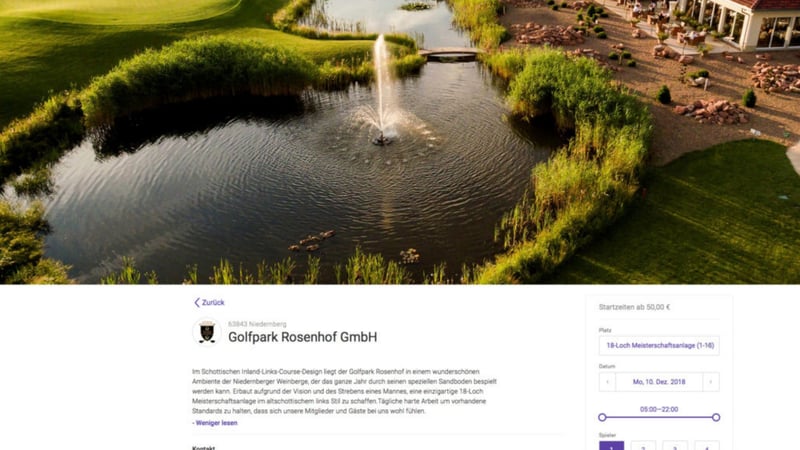 Der Golfpark Rosenhof ermöglicht nun auch die Online-Buchung von Startzeiten. (Foto: Golfpark Rosenhof)