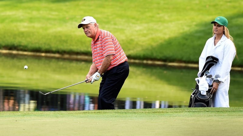 Jack Nicklaus beim Masters 2014 mit seiner Enkelin am Bag. (Foto: Getty)