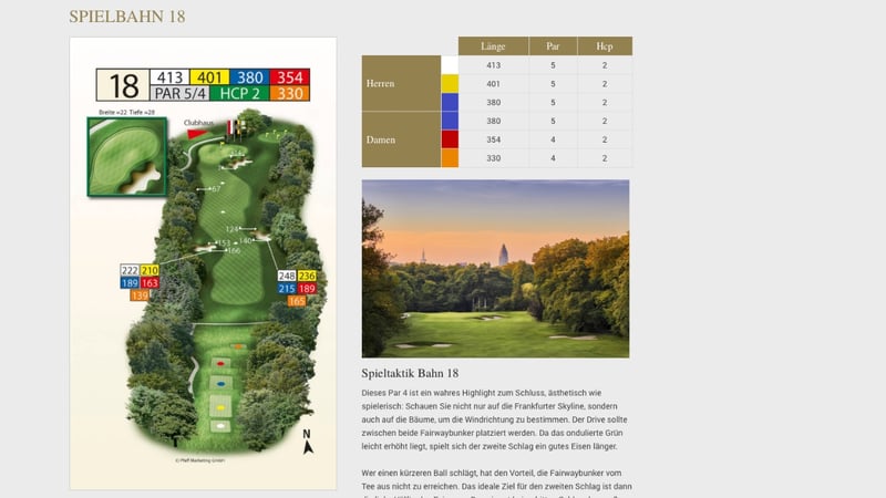 Passend zum Saisonstart könnt Ihr euch die einzelnen Spielbahnen online anschauen und euch nützliche Tipps und Hinweise einholen. (Bildquelle: Frankfurter GC)