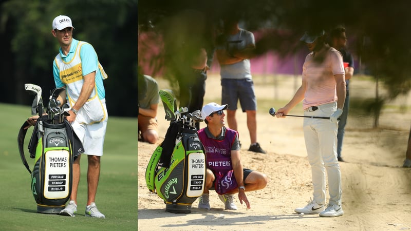 Spotted! Thomas Pieters wurde bei der Maybank Championship mit einer ungewöhnlicher Aufschrift auf seinem Bag gesichtet. (Bildquelle: Getty)