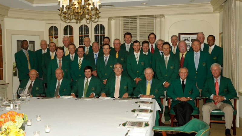 Ehemalige Sieger des US Masters treffen sich jedes Jahr zum Champions DInner im Augusta National Golf Club. (Foto: Twitter.com/@TheMasters)