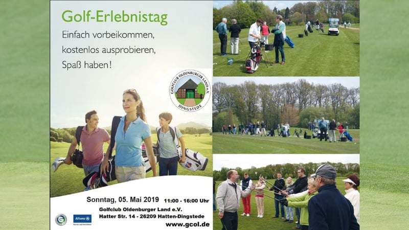 Der GC Oldenburger Land lädt am 5. Mai 2019 zum Golferlebnistga 2019. Einfach vorbeischauen! (Bildquelle: GC Oldenburger Land)
