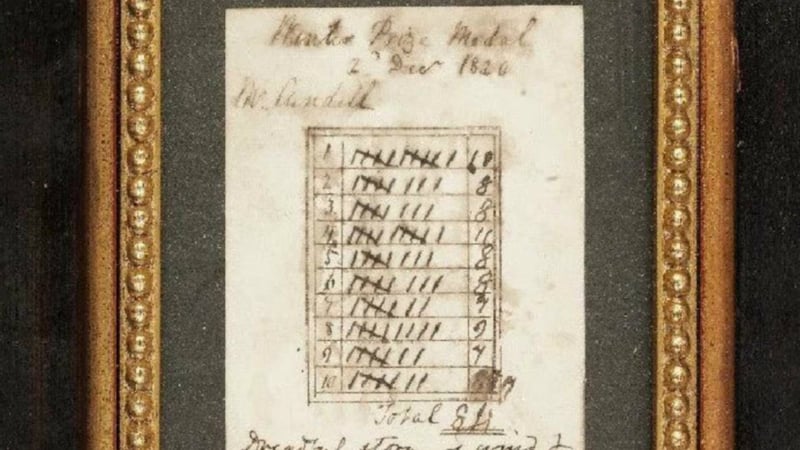 Die älteste Scorekarte der Welt vom 2. Dezember 1820. (Foto: Twitter.com/@GOLF_com)