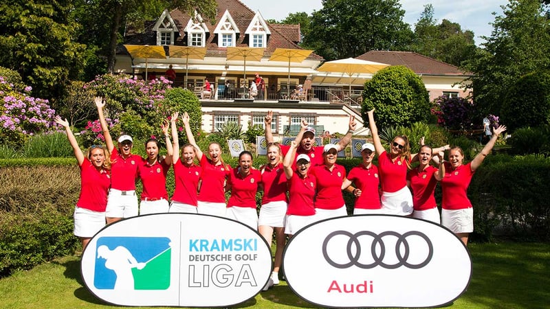 Die Damen des Frankfurter GC bejubeln ihren Spieltagssieg. (Foto: Deutscher Golf Verband / mat)