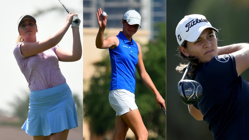 Olivia Cowan, Esther Henseleit und Karolin Lampert überzeugen in Dubai auf der Ladies European Tour. (Foto: Getty)
