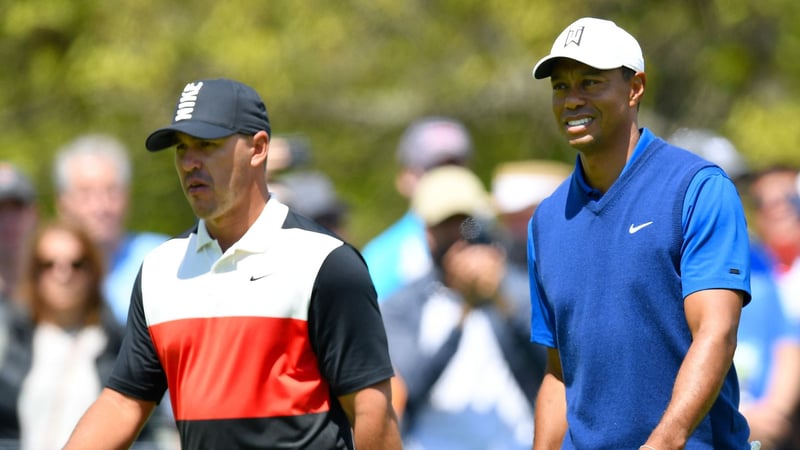 Brooks Koepka und Tiger Woods auf der ersten Runde der PGA Championship 2019. (Foto: Getty)