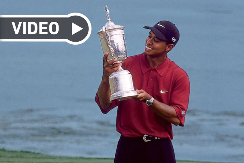 Tiger Woods siegte bei den US Open 2000 mit einer grandiosen Leistung auf dem Pebble Beach Golf Links. (Foto: Golf.com)