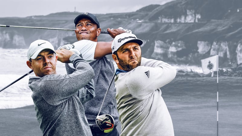 Rory McIlroy, Tiger Woods und Jon Rahm gehören sicherlich zum engen Favoritenkreis für die British Open 2019. (Foto: Getty)