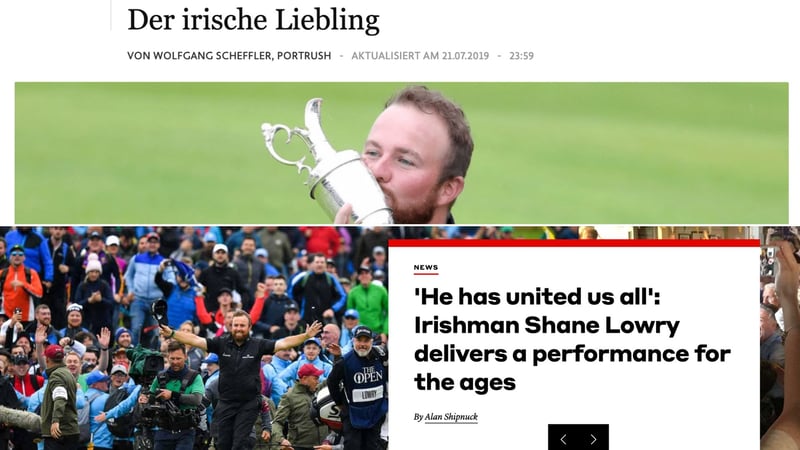 Die Presseschau zur British Open 2019. (Fotos: faz.net und golf.com)