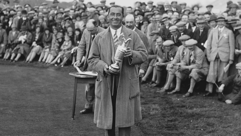 Walter Hagen bei einem Show-Match 1937. (Foto: Getty)