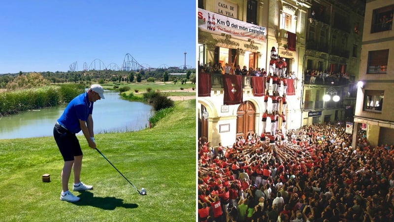 Golfen an der Costa Daurada - good value for money (Foto links: Jürgen Linnenbürger, Foto rechts: Ajuntament de Valls / Pere Toda)