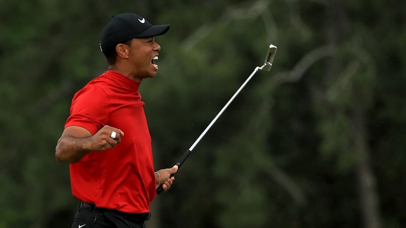 Tiger Woods sichert sich den Masters-Titel. (Bildquelle: Getty)