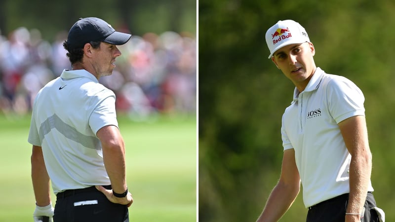 Matthias Schwab und Rory McIlroy beim Omega European Masters der European Tour. (Foto: Getty)