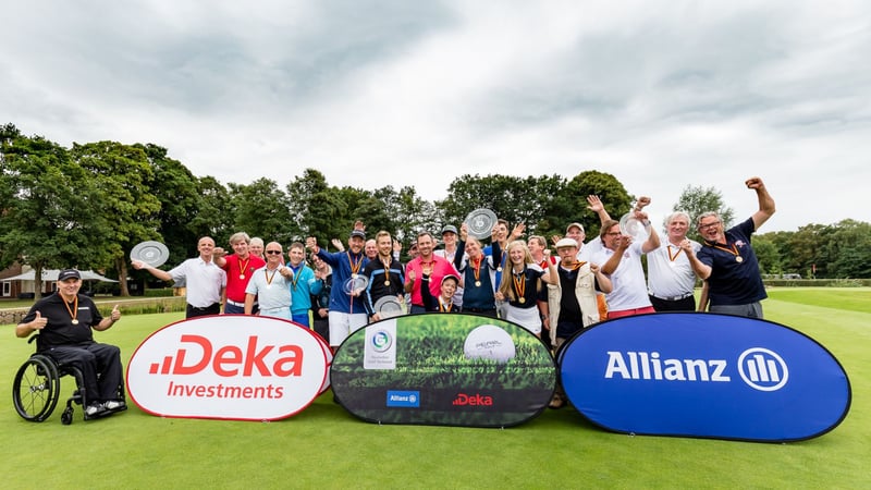 Die Medaillengewinner der 2. IAM der Golfer mit Behinderungen 2018. (Foto: DGV/Tiess)