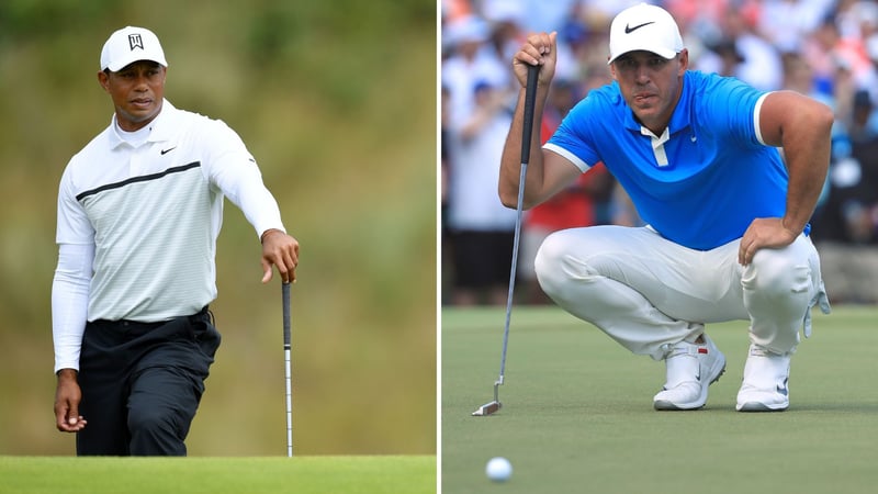 Tiger Woods und Brooks Koepka starten früh in die erste Runde der Northern Trust Open. (Bildquelle: Getty)