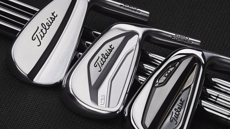 Drei der neuen fünf Modelle: Blade, Cavity Back und T100. (Foto: Titleist)