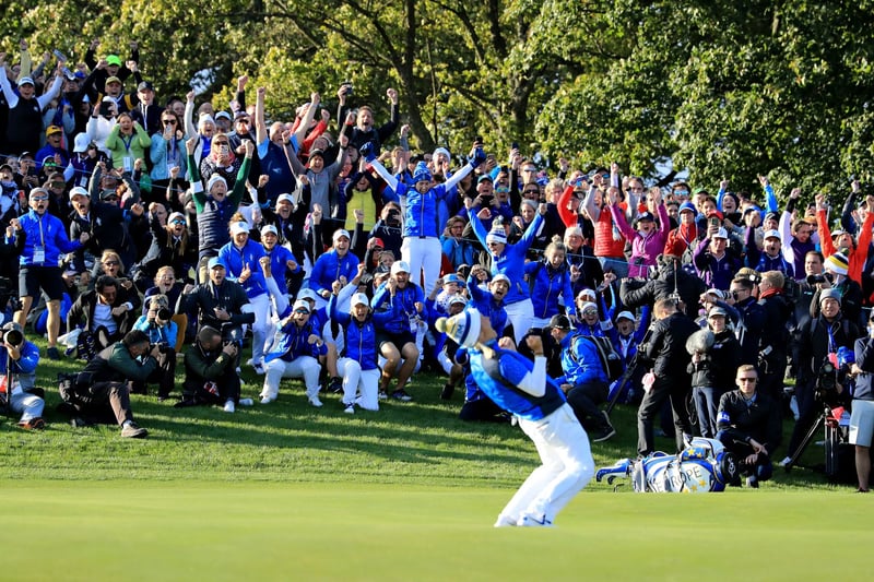 Der Schlüsselmoment des Solheim Cups 2019 - als Suzann Pettersen den entscheidenen Putt für Team Europa versenkt. (Foto: Getty)