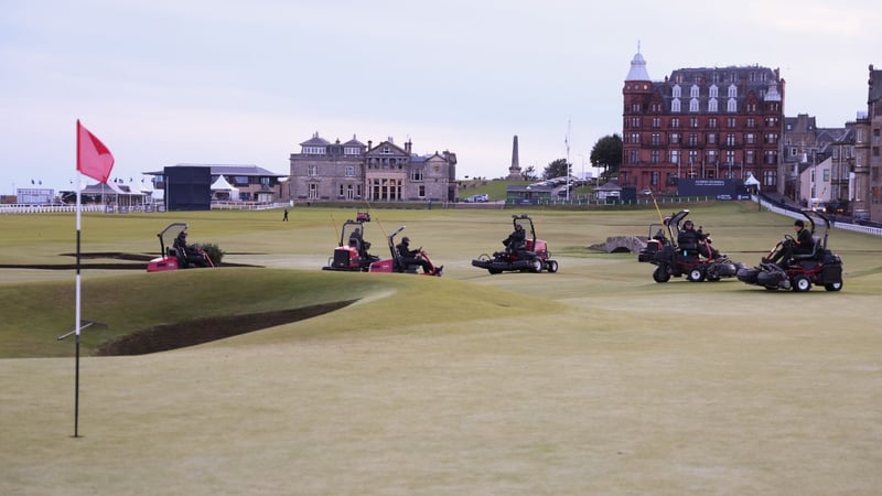 Perfekt präpariert! Der Old Course in St Andrews zeigt sich in dieser Woche für die European Tour mal wieder von seiner besten Seite. (Foto: Getty)