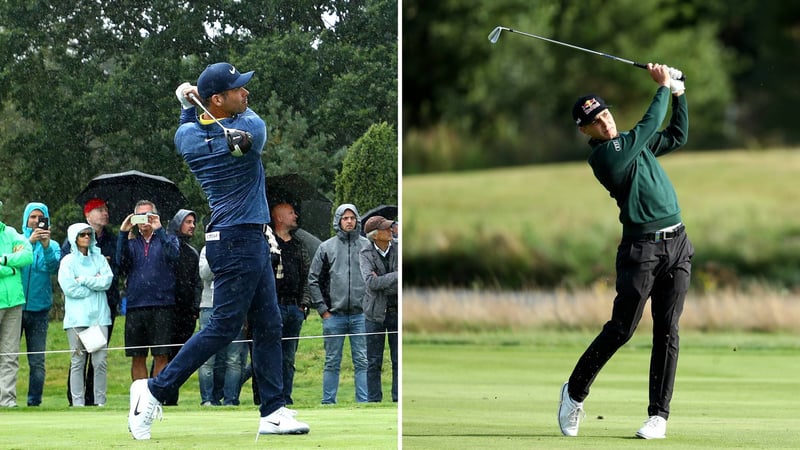 Nach der ersten Runde der Porsche European Open 2019 an Position eins und zwei liegend: Paul Casey und Matthias Schwab. (Foto: Getty)