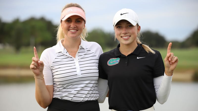 Olivia Cowan (l.) zieht als Co-Siegerin in das Finale der Qualifying School der LPGA Tour ein. (Foto: Fred Weston)