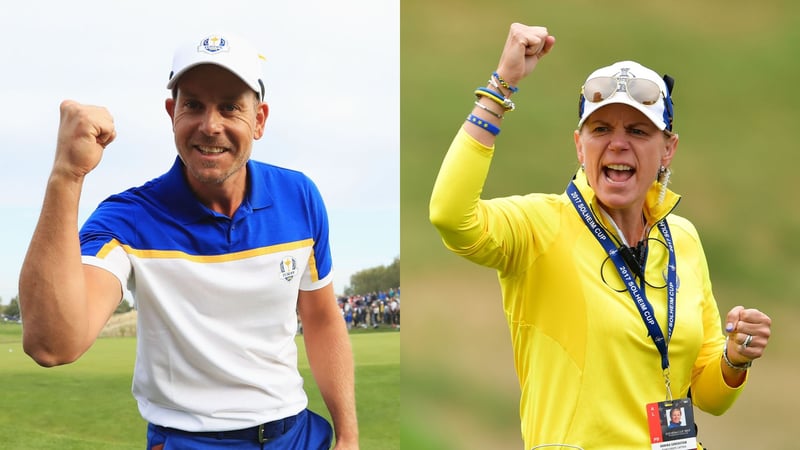 Henrik Stenson und Annika Sörenstam präsentieren das Scandinavian Mixed, ein gemeinsames Turnier der European Tour und Ladies European Tour. (Foto: Getty)