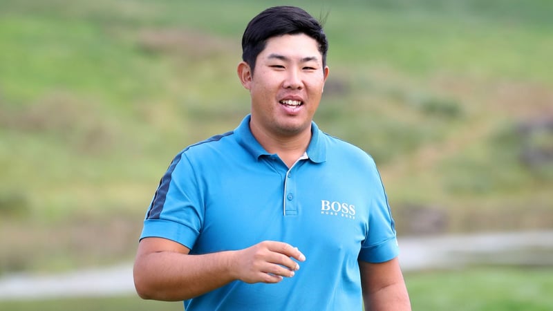 Ein sichtlich zufriedener Byeong Hun An nach der ersten Runde auf der PGA Tour. (Foto: Getty)
