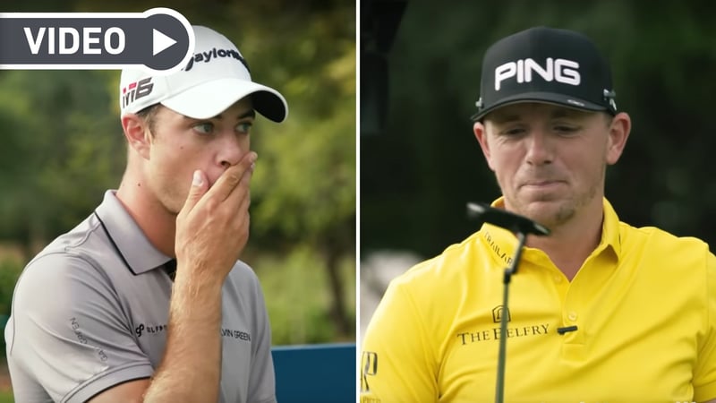 Guido Migliozzi und Matt Wallace bei der 14 Club Challenge der European Tour. (Foto: Youtube.com/European Tour)