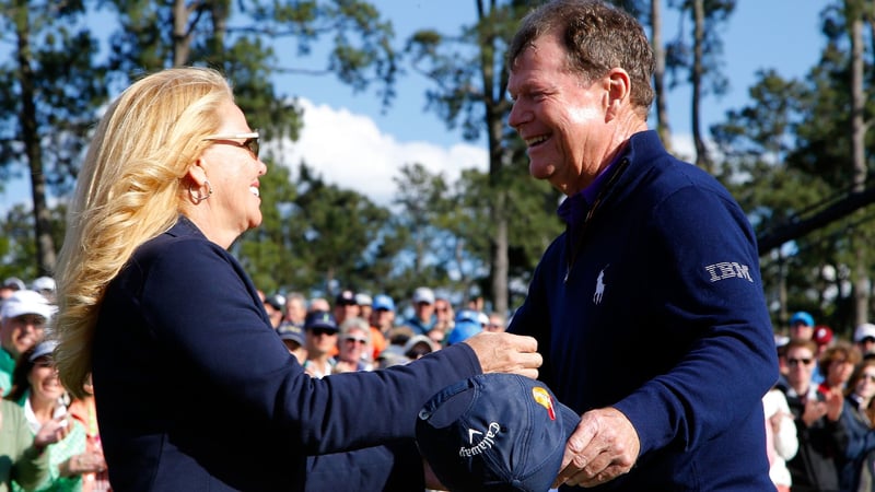 Tom Watson und Hilary Watson beim Masters 2016. (Foto: Getty)