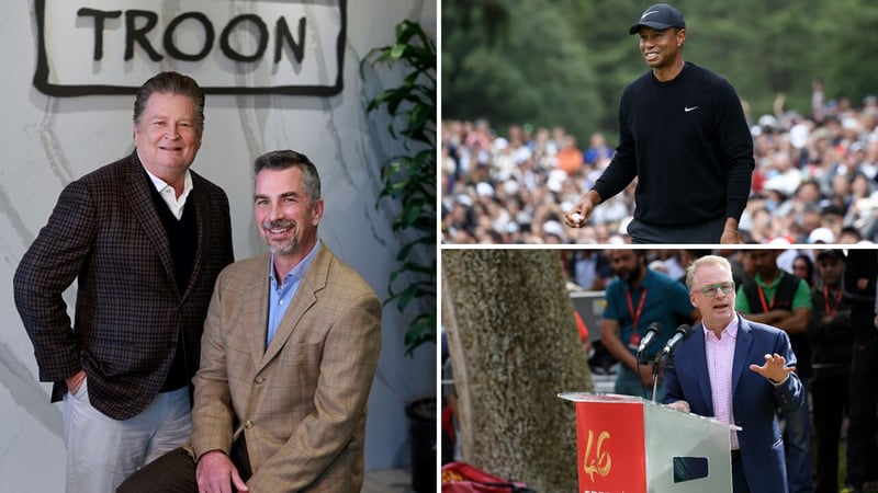 Dana Garmany und Tim Schantz führen das Ranking der einflussreichsten Personen im Golf an. Tiger Woods und Keith Pelley sind ebenfalls vertreten. (Foto: Twitter/@AZGOLFassoc und Getty)