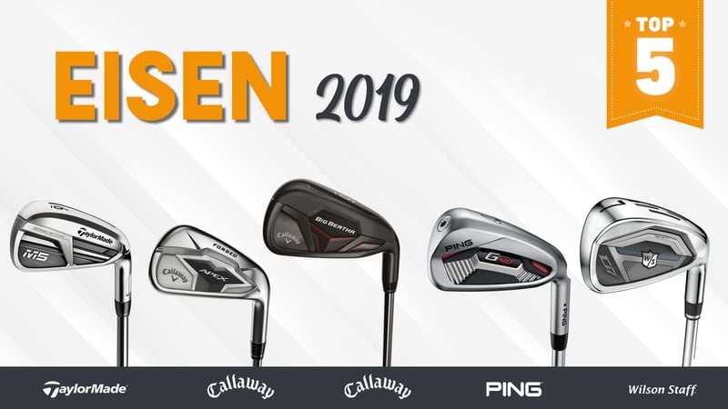 Die Top 5 Eisen des Jahres 2019 kommen aus sämtlichen Kategorien. (Foto: TaylorMade, Callaway, Ping, Wilson Staff, Big Bertha)