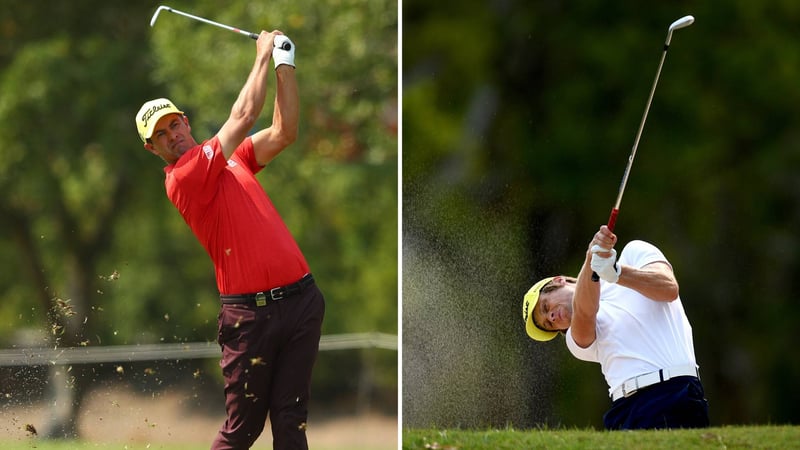 Adam Scott und Hurly Long auf der zweiten Runde der Australien PGA Championship. (Foto: Getty)