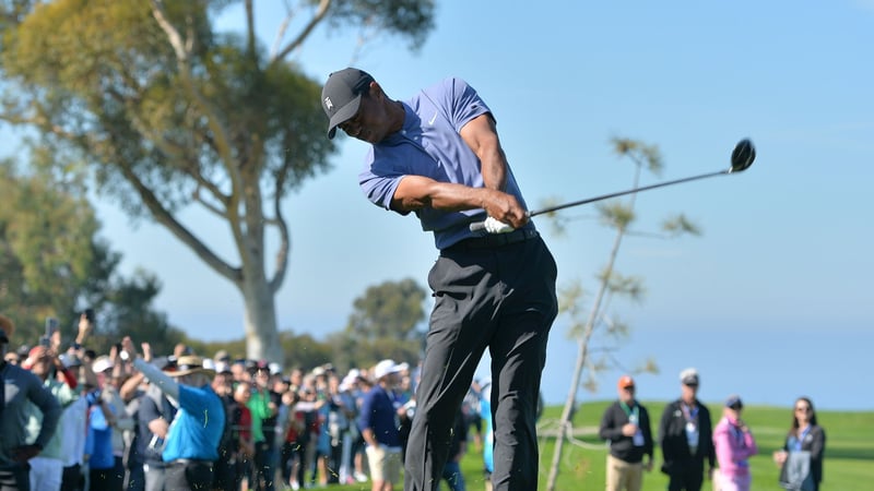 Tiger Woods in der ersten Runde der Farmers Insurance Open 2020 der PGA Tour. (Foto: Getty)